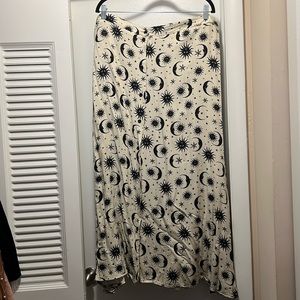 Celestial Button-Front Maxi Skirt